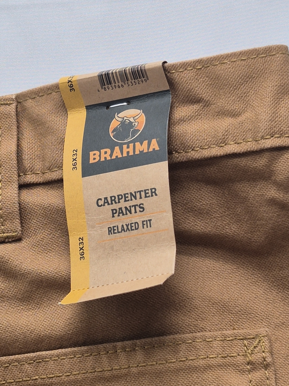 Brahma Men's Carpenter Pants - Brown - Relaxed Fit